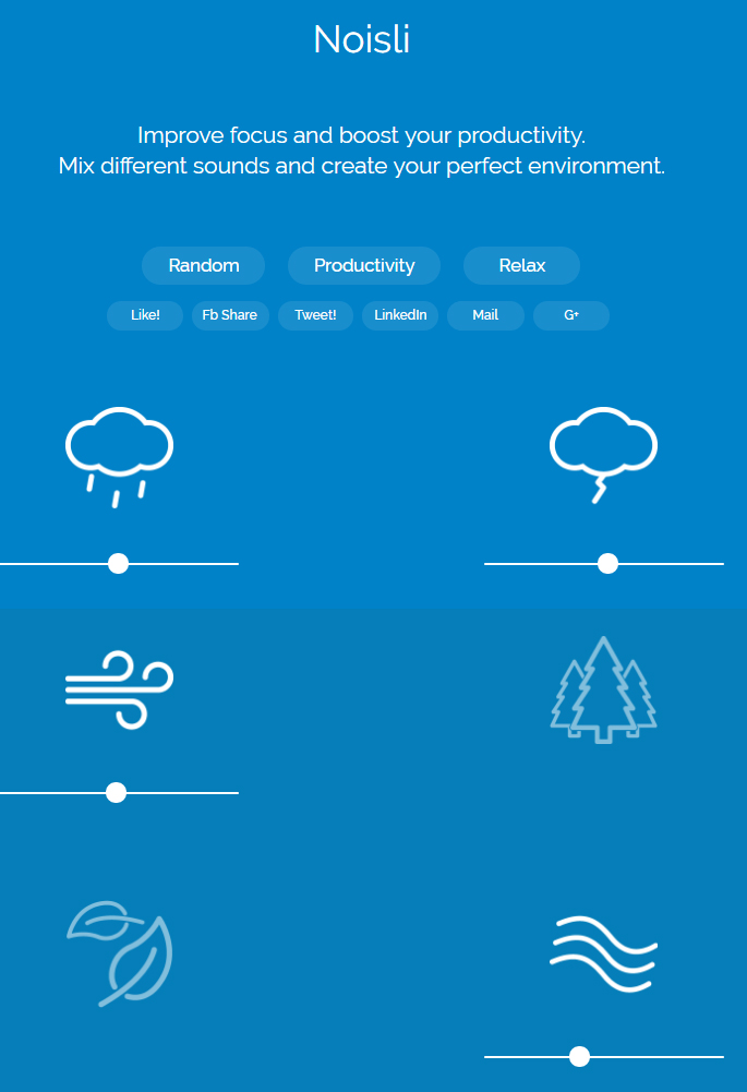 Noisli - o site que va levar a natureza para a sua casa